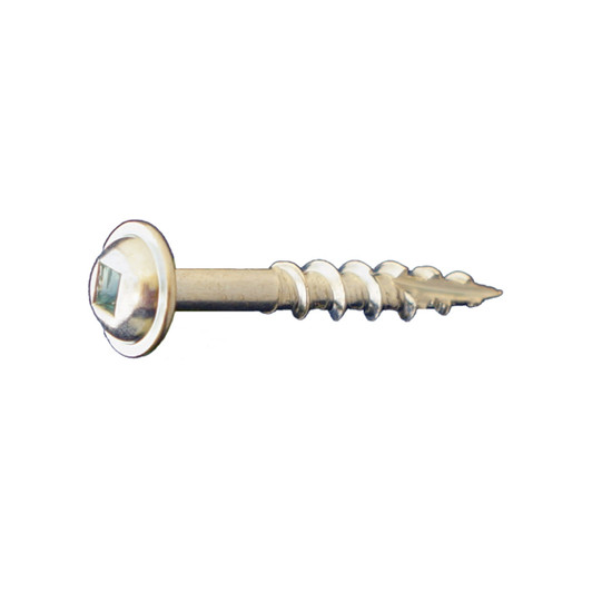 8 X 2-1/4 SQUARE ROUND WASHER HEAD TYPE 17 COARSE WOOD SCREWS ZINC (Box of 2000)