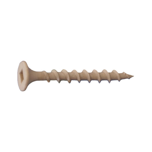 8 X 3 SQUARE BUGLE HEAD COARSE THREAD DECK SCREWS ACQ DAGGER ULTRA-GUARD TAN (Box of 2000)