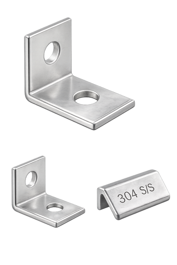 1-7/8" x 2-1/16" 2-Hole 90° Corner Angle - 304 Stainless Steel