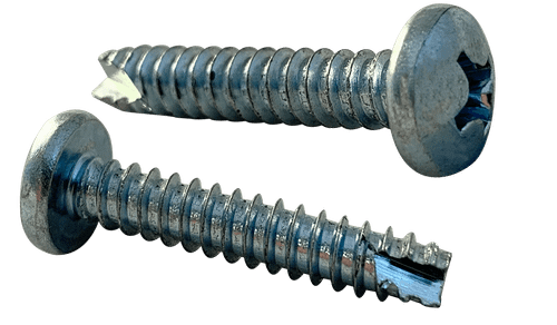 #8-18 x 1/2" Pan Head Phillips Thread Cutting Screw Type 25, Steel Zinc Clear (Box of 10,000)