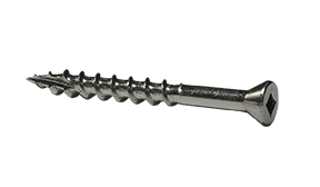 #7-10 x 3" Trim Head Square Drive Drywall Screw w/ Nibs, Coarse Thread, Type 17, 18-8 Stainless Steel (Box of 2,000)