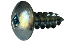 #10-16 x 1" Square Pan Head Sheet Metal Screw, Type AB, Steel, Zinc Plated (Box of 5,000)