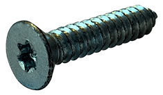 1/4"-14 x 1" Torx Flat Head Sheet Metal Screw, Type AB, Steel, Zinc Plated (Box of 2,500)