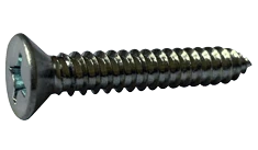 #5 x 1-1/4" Phillips Flat Head Sheet Metal Screw, Type A, Steel, Zinc Plated (Box of 8,000)