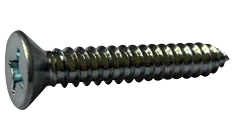 #10-12 x 3/4" Phillips Flat Head Sheet Metal Screw, Type A, Steel, Zinc Plated (Box of 8,000)