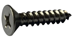 #10-12 x 3" Phillips Flat Head Sheet Metal Screw, Type A, 18-8 Stainless Steel (Box of 1,000)