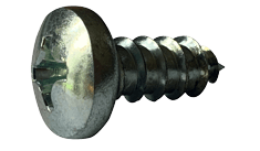 #8-15 x 2-1/2" Phillips Pan Head Sheet Metal Screw, Type A, Steel, Zinc Plated (Box of 1,500)