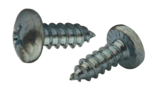#6-18 x 1/2" Phillips Serrated Pan Head Sheet Metal Screw, Type A, Steel, Zinc Plated (Box of 10,000)