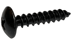 #6-18 x 7/16" Phillips Truss Head Sheet Metal Screw, Type A, Steel, Zinc Black (Box of 10,000)