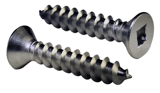 #6-18 x 1/2" Square Flat Head Sheet Metal Screw, Type A, 410 Stainless Steel (Box of 5,000)