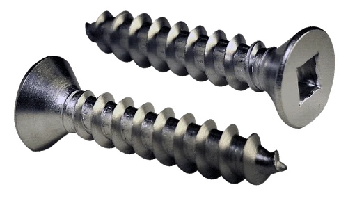 #6-18 x 1" Square Flat Head Sheet Metal Screw, Type A, 410 Stainless Steel (Box of 5,000)