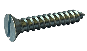 #10-12 x 1-1/4" Slotted Flat Head Sheet Metal Screw, Type A, Steel, Zinc Plated (Box of 4,000)