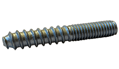 #8-32 x 2" Hanger Bolt, Steel, Zinc Clear - FT (Box of 5,000)