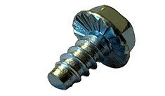 #10-16 x 1" Unslotted Serrated Hex Washer Head Sheet Metal Screw, Type B, Steel, Zinc Plated (Box of 5,000)