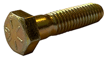 5/8"-11 x 1" Hex Cap Screw Grade 8, Zinc Yellow - FT (Box of 250)