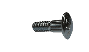 1/2"-13 x 1-3/4" Ribbed Neck Carriage Bolt Low Carbon Steel, Zinc Clear - PT (Box of 300)