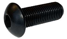 1/4"-28 x 1/4" Button Head Socket Cap Screw, Fine Thread, Alloy Steel, Plain (Box of 100)