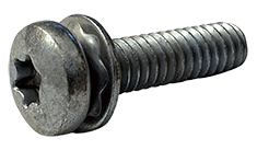 #10-32 x 1/2" Pan Head Torx SEMS Machine Screw, Zinc Clear (Conical Washer) (Box of 7,000)