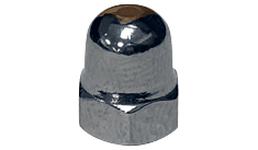 M4-0.7 Domed Cap Acorn Nut, DIN 1587, A2 18-8 Stainless Steel (Box of 4,000)