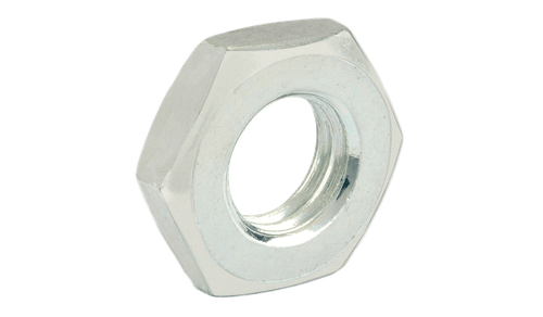 M5-.8 Hex Jam Nut, DIN 439, Class 04, Steel, Zinc Clear (Box of 8,000)