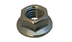 M8-1.25 Non-Serrated Flange Nut DIN 6923, Class 8, Steel, Zinc Clear (Box of 1,500)