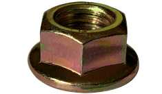 M6-1 Din 6923 Non-Serrated Hex Flange Nut, Class 8, Steel, Zinc Yellow (Box of 3,000)