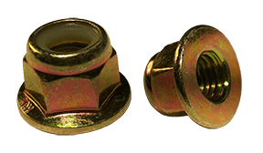 M10-1.5 Flange Stop Nut Nylon Insert Lock Nut, DIN 6926, Class 8, Steel, Zinc Yellow (Box of 750)