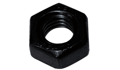 M6-1.00 Finished Hex Nut DIN 934, 18-8 Stainless Steel (A2), Black Oxide (Box of 2,000)
