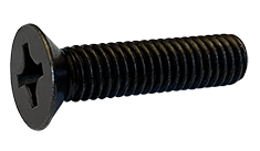 M4-0.7 x 30mm Phillips Drive Flat Head Machine Screw Din 965, Steel, Black Oxide - FT (Box of 1,500)