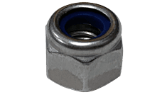 M6-1.0 Nylon Insert Lock Nut Din 982 (High Type), 18-8 Stainless Steel (Box of 3,000)