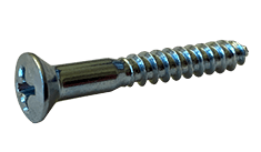 #6-18 x 1-5/8" Phillips Flat Head Wood Screw, Steel, Zinc Clear (Box of 3,000)