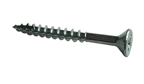 #14-7 x 2-1/2" Phillips Flat Head w/ Nibs Deep Thread Cabinet Screw, Type 17, Steel, Zinc Clear - PT (Box of 750)