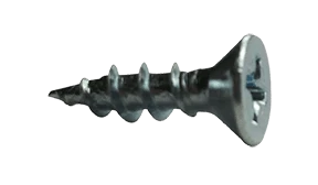 #8-11 x 7/8" Phillips Flat Head Hinge Screw, Coarse Thread, Steel, Zinc Clear (Box of 10,000)