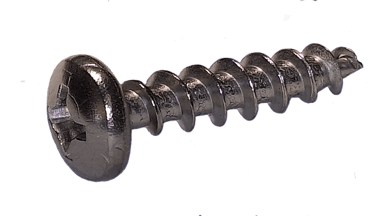 #6-13 x 3/8" Phillips Pan Head Deep Thread Cabinet Screw, 18-8 Stainless Steel - FT (Box of 4,000)