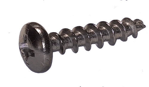 #7-12 x 3/4" Phillips Pan Head Deep Thread Cabinet Screw, 18-8 Stainless Steel - FT (Box of 3,000)