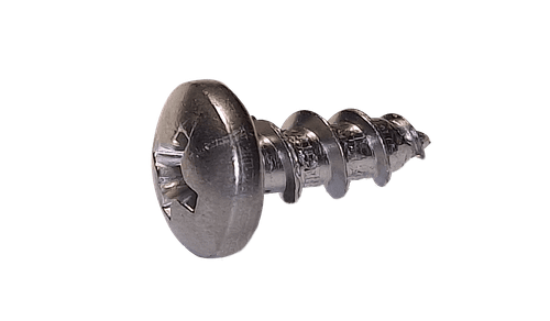 #6-13 x 5/8" Phillips Drive Pan Head Deep Thread Cabinet Screw, 410 Stainless Steel (Box of 5,000)