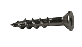#8-8 x 1" 18-8 Stainless Steel Deck Screw, Flat Head w/ Nibs, Square Drive, Type 17 Point - FT (Box of 2,000)
