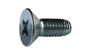 #10-24 x 1" Flat Head Phillips Thread Cutting Screw Type F, Steel Zinc Clear (Box of 6,000)