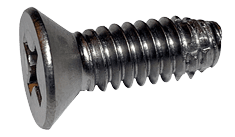 #10-32 x 1/2" Flat Head Phillips Thread Cutting Screw Type F, 410 SS (Box of 2,000)