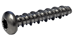 #4-24 x 3/8" Torx Pan Head Sheet Metal Screw, High-Low Thread, 410 Stainless Steel #3 Head (Box of 5,000)