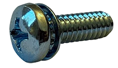 #10-32 x 5/8" Pan Head Phillips SEMS Machine Screw, Zinc Clear (Internal Tooth L/W) (Box of 4,000)