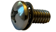 #6-32 x 5/8" Pan Head Phillips SEMS Machine Screw, 18-8 Stainless Steel (Internal Tooth L/W) (Box of 5,000)
