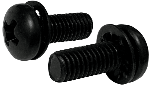 #6-32 x 5/8" Pan Head Phillips SEMS Machine Screw, Steel, Black Oxide (Internal Tooth L/W) (Box of 9,000)