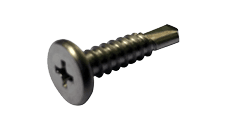 #10-16 x 1/2" Pancake Head Phillips Tek Screw #3 Point, 410 SS (Box of 1,500)