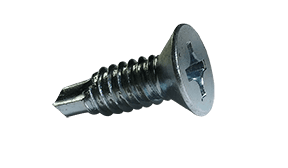 #8-18 x 2" Flat Head Phillips Tek Screw #2 Point, Steel Zinc (Box of 3,000)