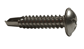 #10-16 x 2-1/2" Self-Drilling K-Lath Tek Screw, 18-8 Stainless Steel, Modified Truss Wafer Head, Phillips (Box of 1,000)