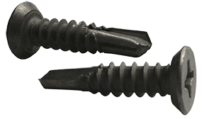 #12-14 x 1-1/2" Flat Head, Undercut Phillips Tek Screw, Steel Zinc Clear (1000 HR) (Box of 3,000)