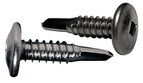 #8-18 x 1-1/4" Self-Drilling K-Lath Tek Screw, Square Drive Modified Truss Wafer Head, 18-8 Stainless Steel (Box of 2,500)
