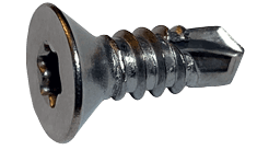 #8-18 x 5/8" Flat Head Torx (6-Lobe) Tek Screw #2 Point, 410 SS (Box of 2,000)