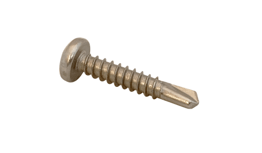 #8-18 x 1" Pan Head Torx (6-Lobe) Tek Screw #2 Point, 410 SS (Box of 2,000)